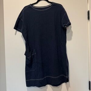 Everlane Blue Crew Neck Tshirt Dress